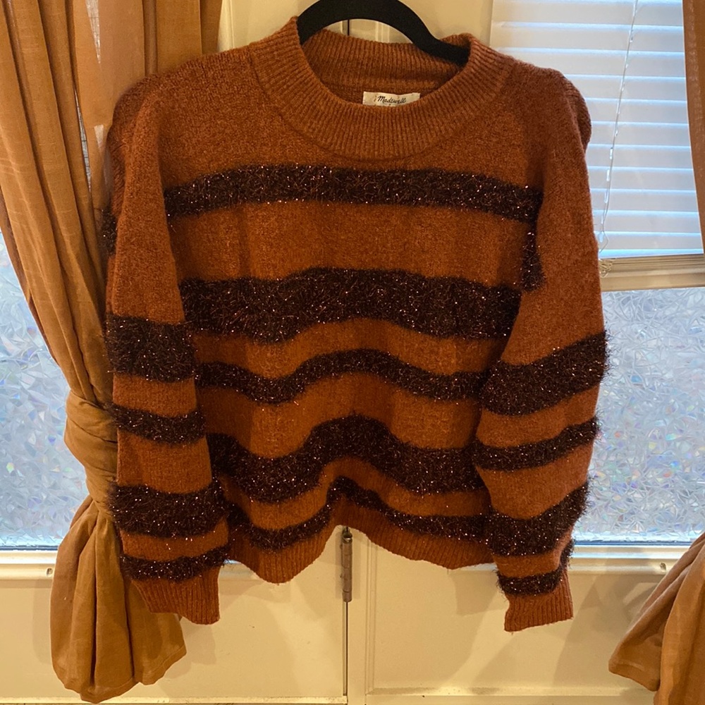 Madewell sparkly mock neck sweater